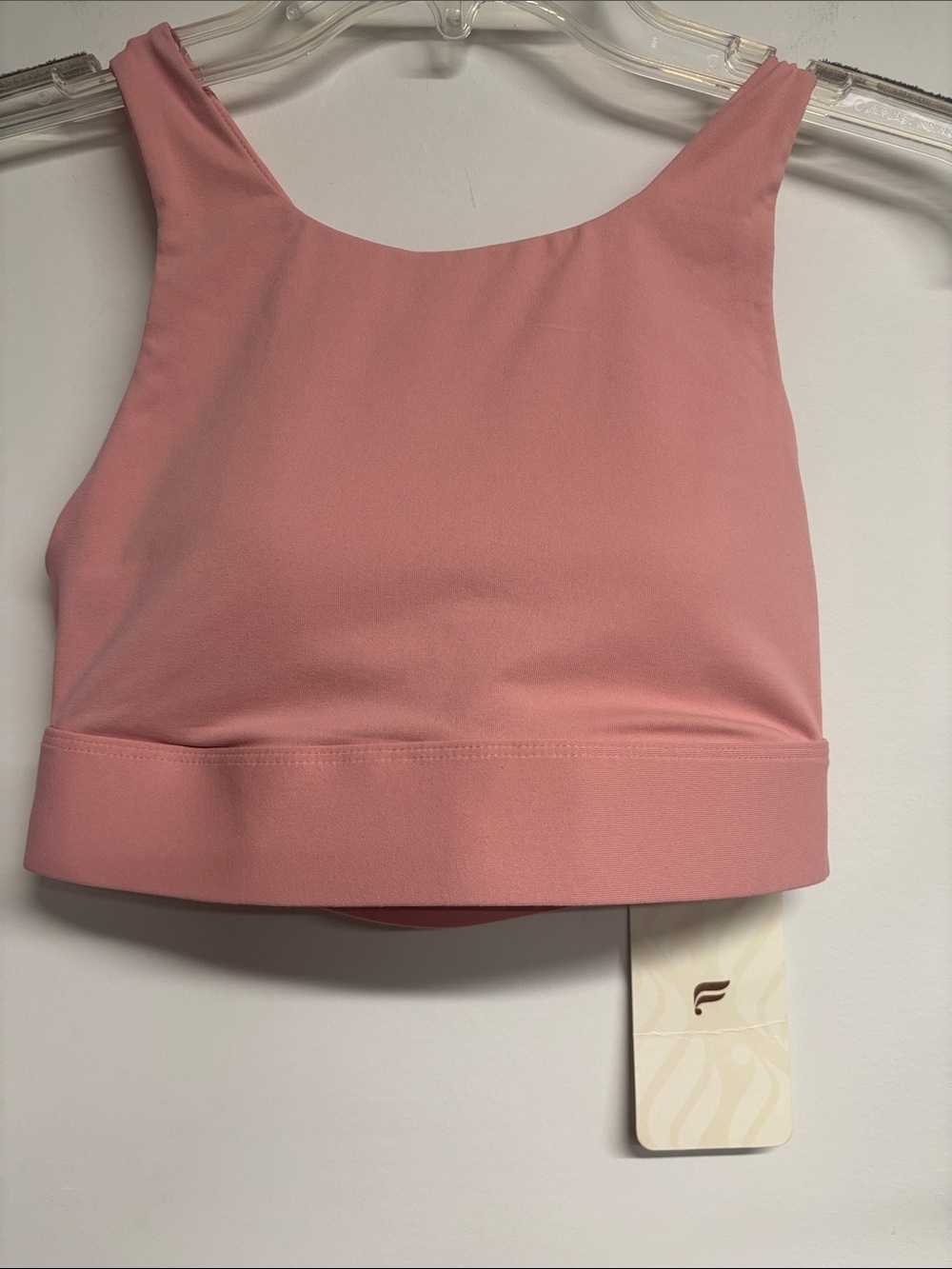 Fabletics Pink High Neck Sports Bra